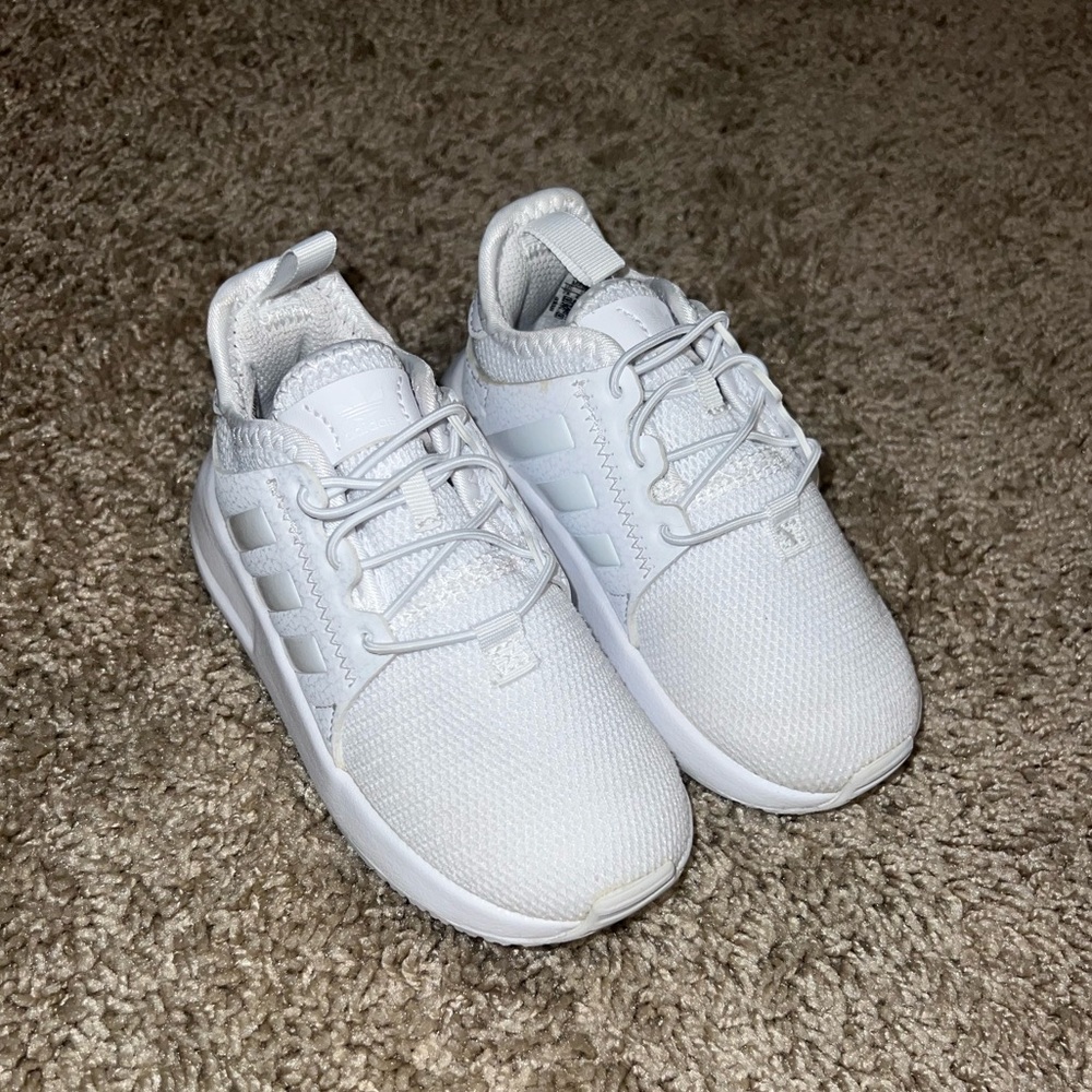white Adidas toddler sneakers